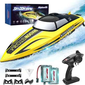 Boat - R208 20  MPH Fast Remote Control Boat for Pool & Lake$ 2.4GHz RC Boats for Adults & Kids$ Summer Water Toys irrationally suck lazuli Birthday Gifts for Boys ALPHAREV RC 
