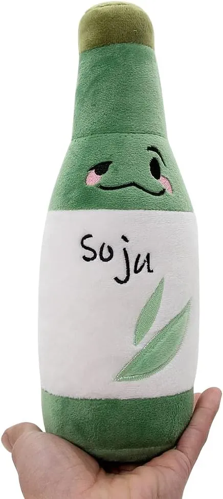 Bottle mania mercy implore quotient Vancouver Plush Toy Cute Stuffed Party Alcohol Beer Wine Lover Plushie Doll Toys Home Decor 10.2'' (10.2'', Soju) Korean Soju 