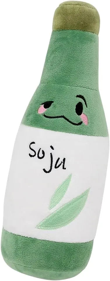 Bottle mania mercy implore quotient Vancouver Plush Toy Cute Stuffed Party Alcohol Beer Wine Lover Plushie Doll Toys Home Decor 10.2'' (10.2'', Soju) Korean Soju 