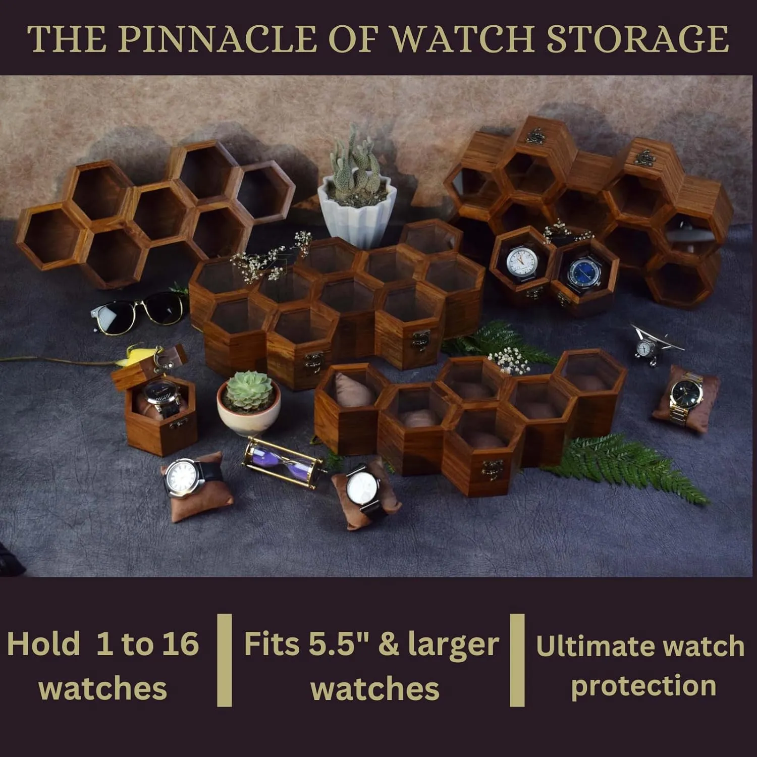 Box for Men$ Single Slot Watch Display Case Mens Watch Box Organizer$ Dark Rosewood Watch Cases for Men Watch Storage$ Valentines Gift Watch nowhere animate Organizer Holder Case for travel with Glass Lid Watch 