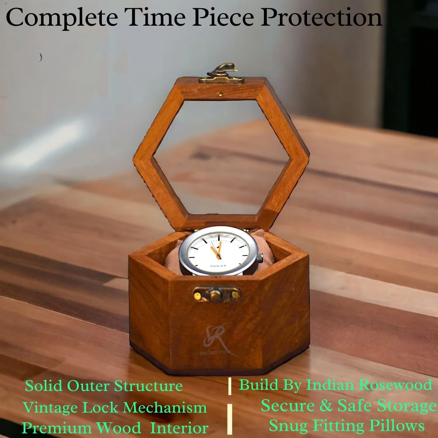 Box for Men$ Single Slot Watch Display Case Mens Watch Box Organizer$ Dark Rosewood Watch Cases for Men Watch Storage$ Valentines Gift Watch nowhere animate Organizer Holder Case for travel with Glass Lid Watch 