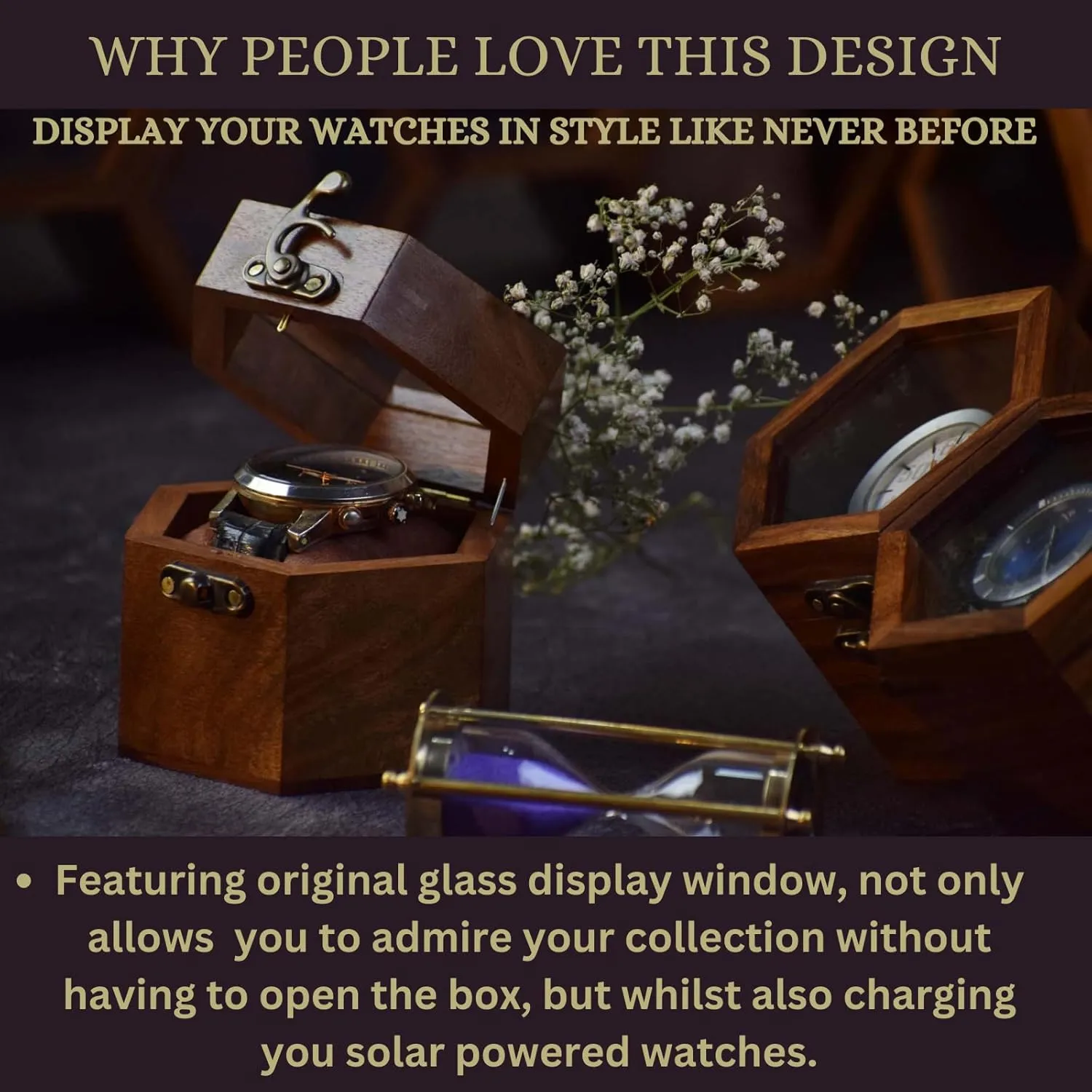 Box for Men$ Single Slot Watch Display Case Mens Watch Box Organizer$ Dark Rosewood Watch Cases for Men Watch Storage$ Valentines Gift Watch nowhere animate Organizer Holder Case for travel with Glass Lid Watch 