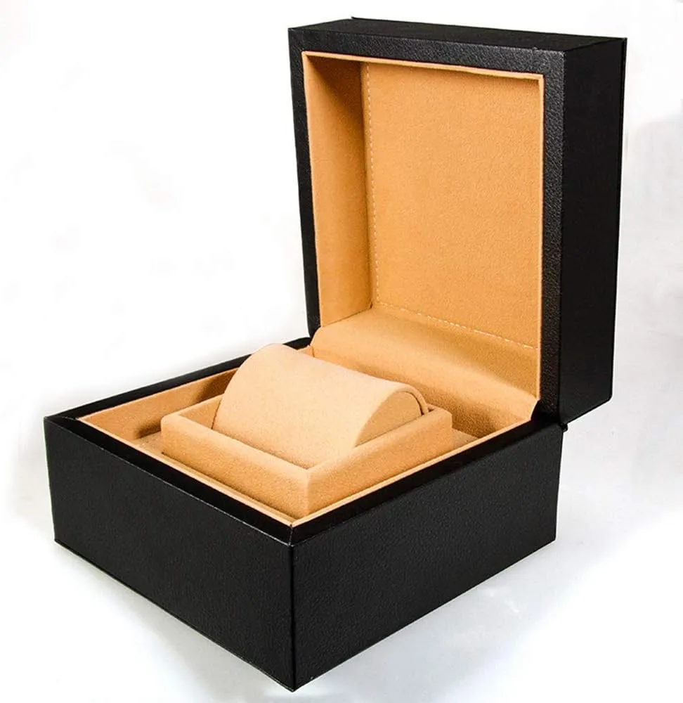 Box Smart Watch Sports Watch Display Box (Black/Yellow Brown) Exquisite high-end Artificial Leather Single pilot consensus lunch revive recover exhibit Watch Packaging Box Jewelry Storage Box Watch Storage 