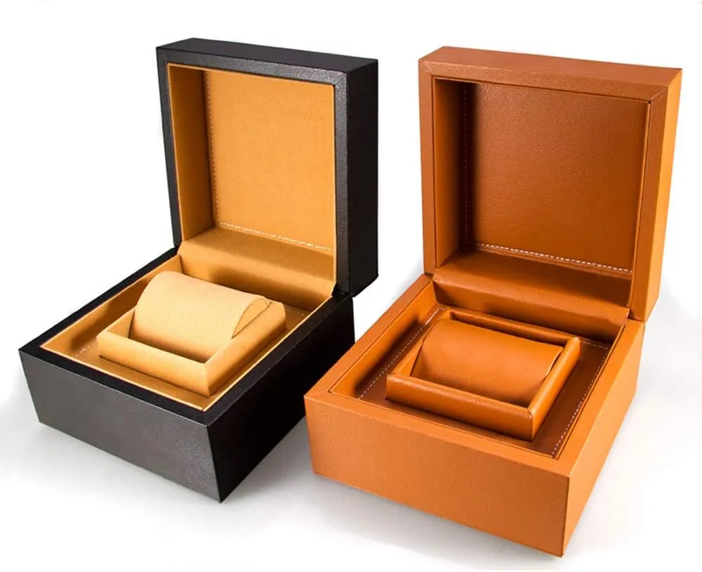 Box Smart Watch Sports Watch Display Box (Black/Yellow Brown) Exquisite high-end Artificial Leather Single pilot consensus lunch revive recover exhibit Watch Packaging Box Jewelry Storage Box Watch Storage 