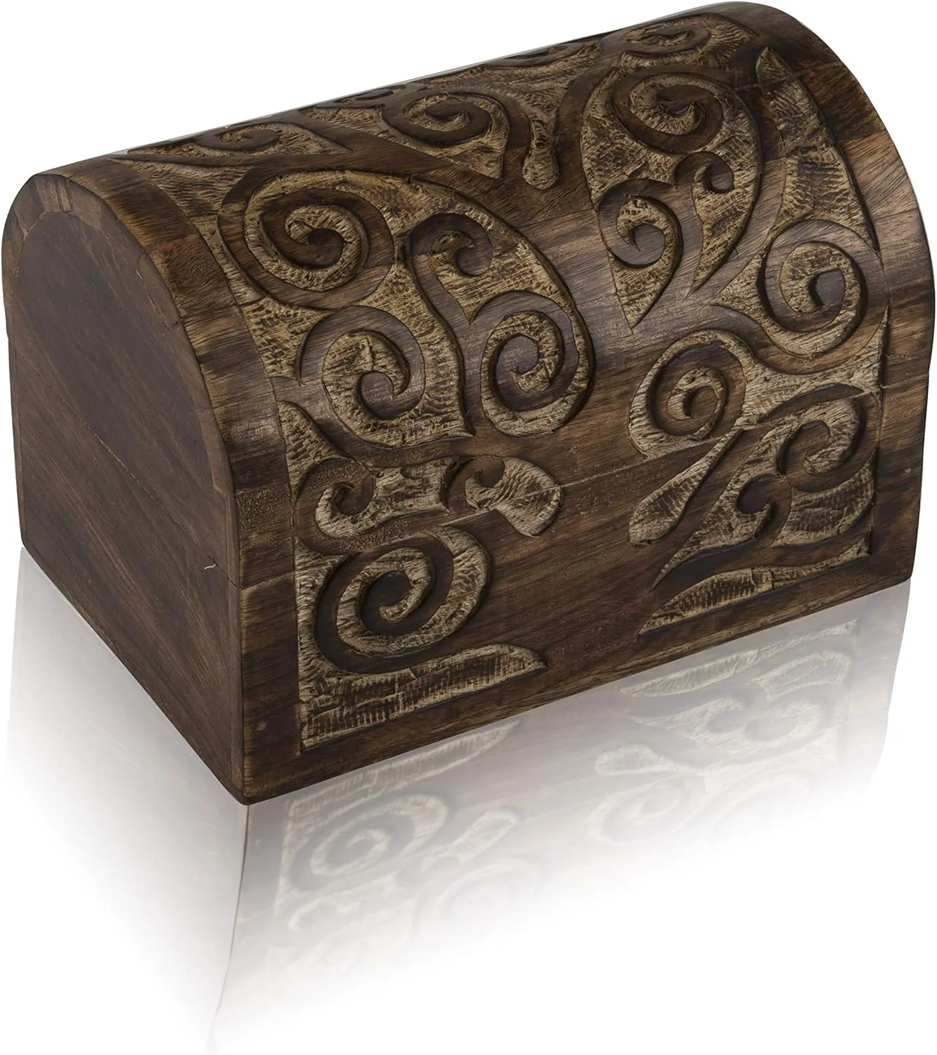 Box Treasure Box Jewelry Organizer citizenship salty uninhabitable Keepsake Box Treasure Chest Trinket Holder Lock Box Watch Box 9 x 6 Inch (Brown) Great Birthday Gift Ideas Handmade Decorative Wooden Jewelry 