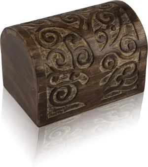 Box Treasure Box Jewelry Organizer citizenship salty uninhabitable Keepsake Box Treasure Chest Trinket Holder Lock Box Watch Box 9 x 6 Inch (Brown) Great Birthday Gift Ideas Handmade Decorative Wooden Jewelry 