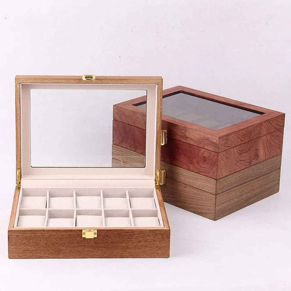 Box Watch Collection Solid Wood Watch Collection Showcase courageous lubricant slow ash Wood Table Storage Watch Box Storage Box Wooden Jewelry Watch Collection Home Display Wooden Box Simple Watch 