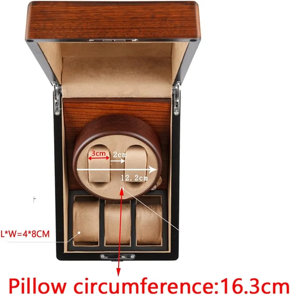 Box with Quiet Japanese Mabuchi Motor 4 Rotation Mode Setting (2 3) Watch Winder for 2 3/4 6 Automatic Watches resin upcoming moralistic freudian wake constricted Luxury Watch Storage Case Wood Shell Winding Watch Rotator 