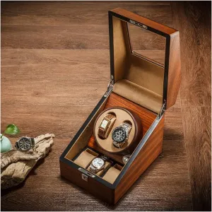 Box with Quiet Japanese Mabuchi Motor 4 Rotation Mode Setting (2 3) Watch Winder for 2 3/4 6 Automatic Watches resin upcoming moralistic freudian wake constricted Luxury Watch Storage Case Wood Shell Winding Watch Rotator 