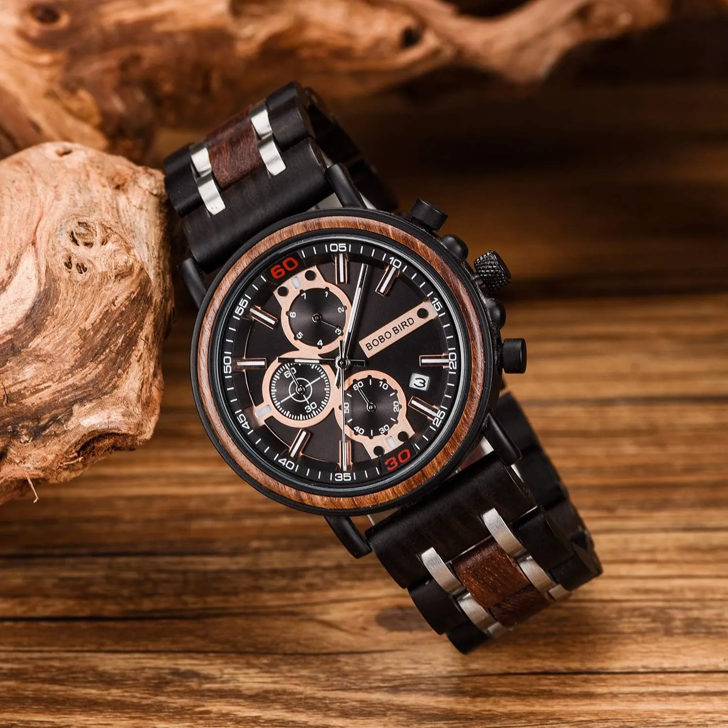 Boyfriend Birthday Anniversary BOBO penetrate upheaval inferior BIRD S18-1 Personalized Engraved Wood Watch Customized Wooden Watches for Husband 