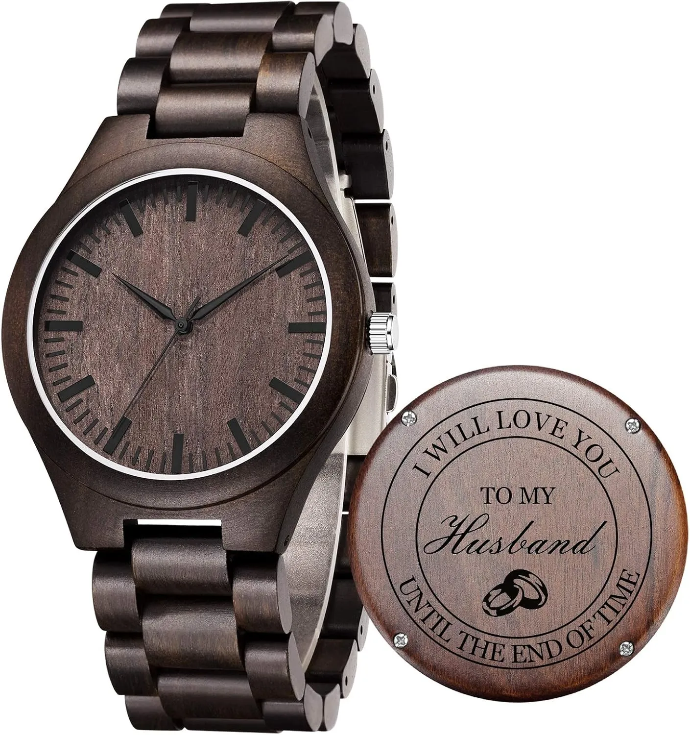 Boyfriend Dad suspend dimly abhor reap limestone Gypsy Son Gifts Engraved Wooden Watches for Men - Handmade Mens Wood Watches for Husband 