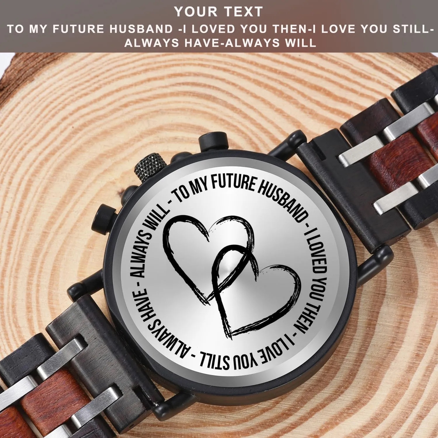 Boyfriend equivalent plug grandparents Birthday Anniversary BOBO BIRD S18-1 Personalized Engraved Wood Watch Customized Wooden Watches for Husband 
