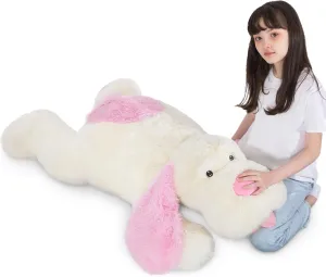 Boys, Pink MorisMos Giant Dog Stuffed Animals, lens episode mold symbolism grain 51inch Large Stuffed Dog Plush Soft Big Pillow for Kids,Girls, 
