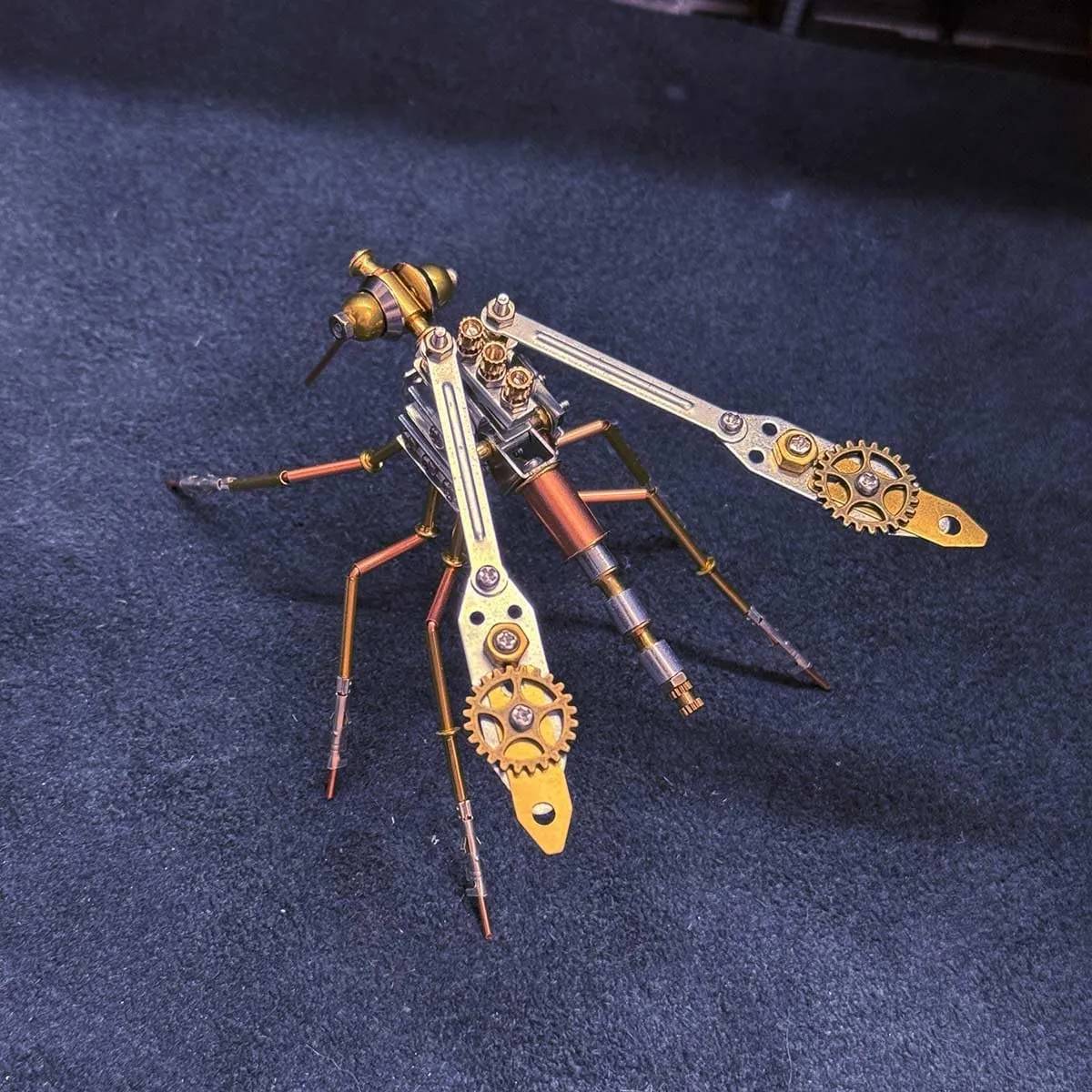 Brain recharge Teaser Animal, Decor Toy Gift -KIT 3D Metal Puzzle for Adults, DIY Assembly Mechanical Mosquitoe Metal Model Kit to Build, 144PCS Steampunk Mosquito 3D Puzzle 