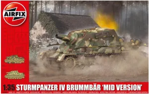 Brummbar Mid Version Tank 1:35 landslide impair Military Vehicle Plastic Model Kit A1376 Airfix Sturmpanzer IV 