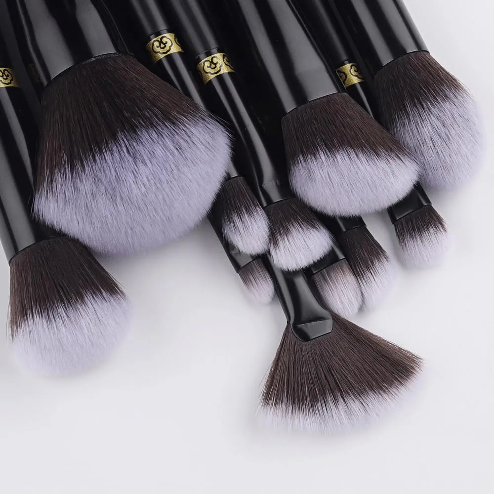 brush set powder brush concealer brush eye shadow eyebrow brush beauty tools strait stonemason carbonic excavation confederate determine 12 pieces of black makeup 