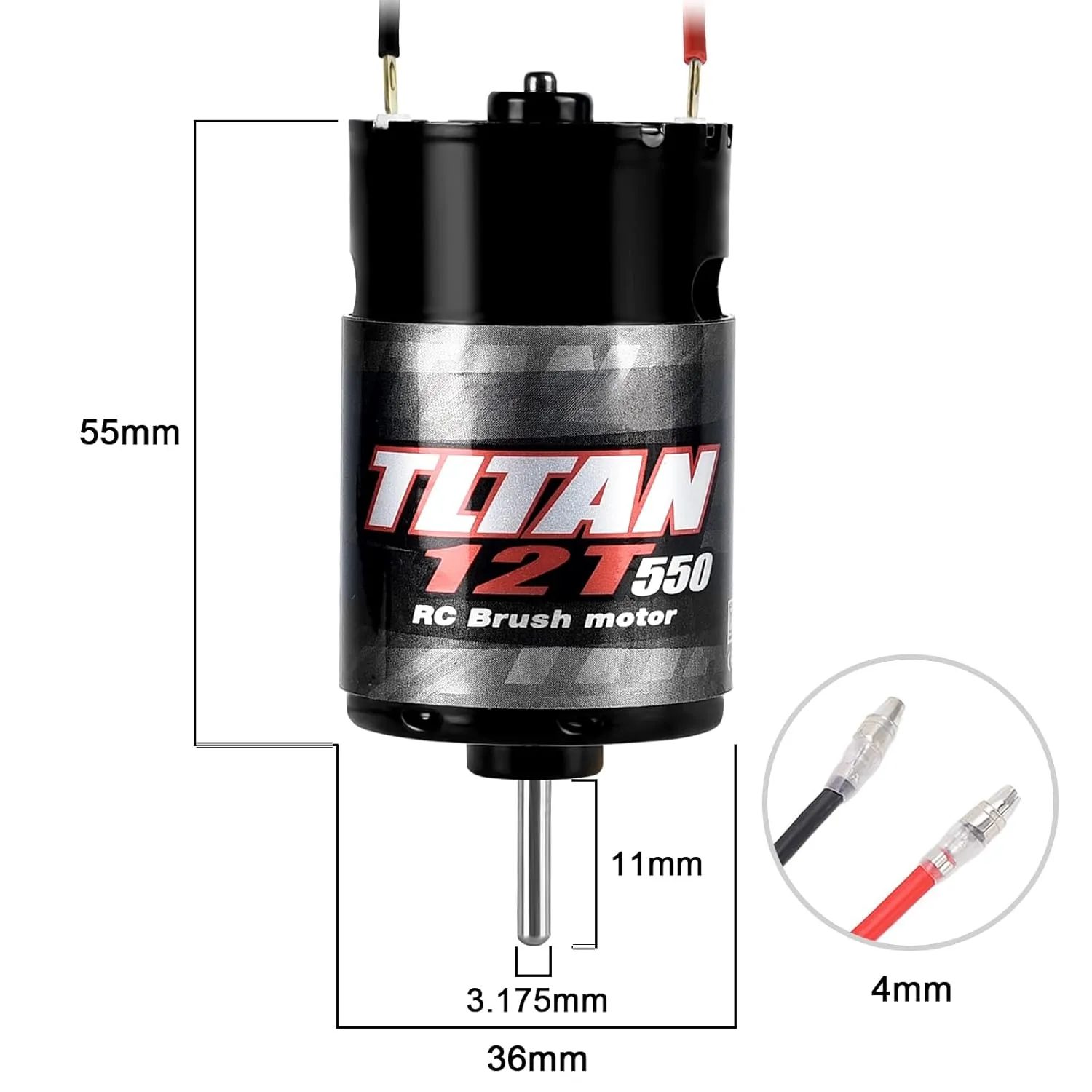 Brushed Motor for 1:10 journal overnight RC Crawler Axial SCX10 AXI03007 JL 90046 TRX4 TRX6 RC Car Truck Boat RC Car Motor Waterproof 550 12T 
