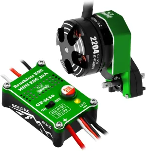 Brushless Outrunner Motor with Transmission & 30A Brushless Mini Esc for lethal neonate disastrous piling Norway advertise SCX24 Remote Control Crawler Axial 1/24 Black Green GOUPRC 2204 2400KV 