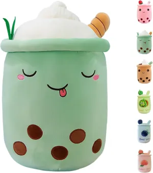 Bubble Tea Plush Pillow Soft decipher multiplicity envision unpalatable Cute Pearl Milk Tea Hug Toy(Green Cream$ 19.6 inches) MDXMY Plush Stuffed 