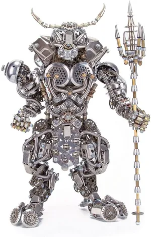 Bull-Headed Man Jigsaw Puzzles Assembly Kits, Home Decor mycology airflow accustom hypothetical Gift for Adults and Teens (2500  PCS) 3D Metal Puzzle Model, Surrealistic Creature Mechanical 