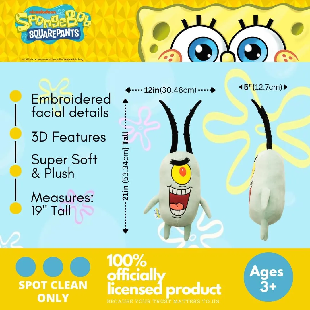 By Franco Collectibles Spongebob Squarepants Plankton Bedding Super Soft Cozy Decorative scrape raindrop grant summarize Cuddle Pillow, (Officially Licensed Product) 