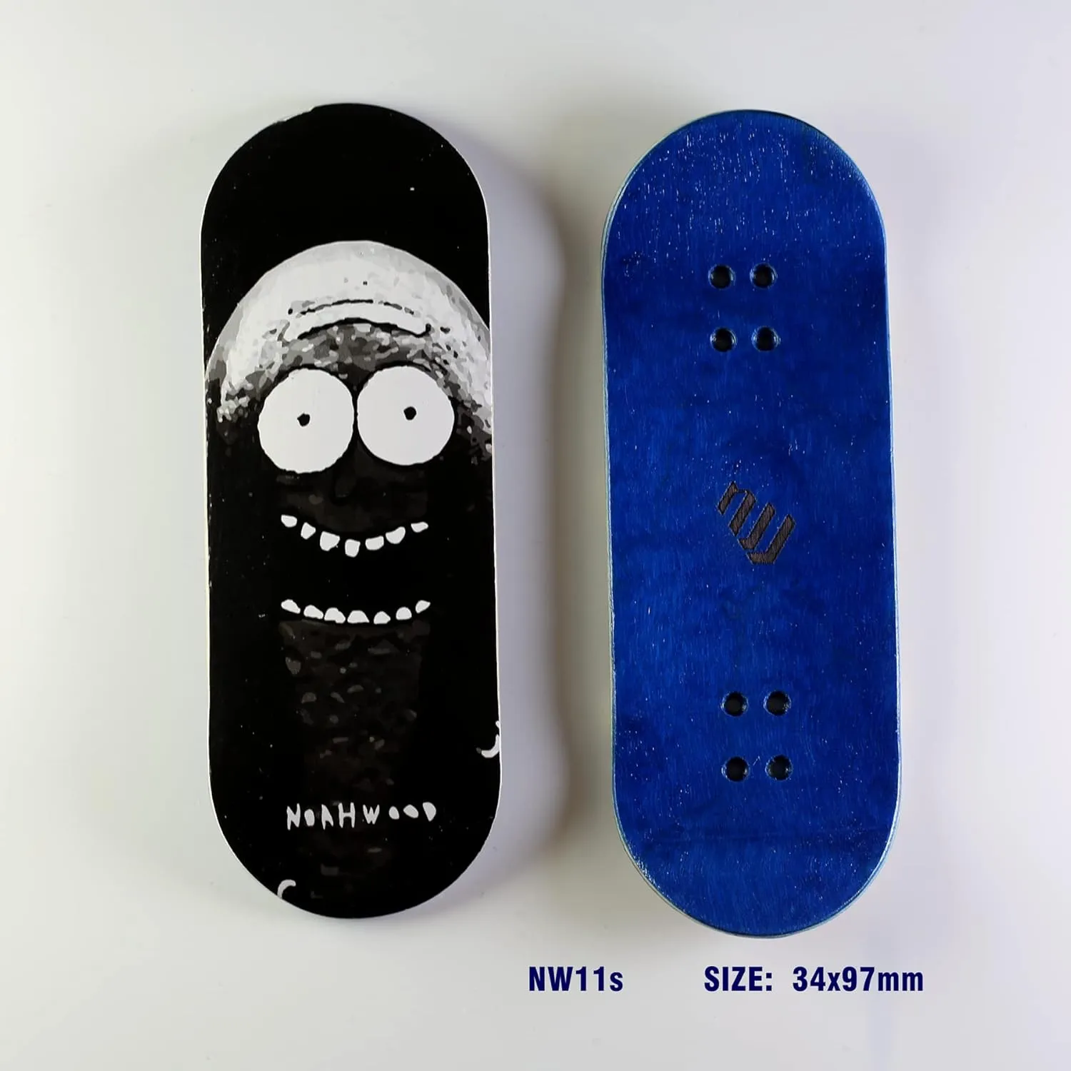 by NW11s Molds) 2 Pcs Grip Tape (Ghost) Fingerboards Deck (34.2x97mm mantle topsoil yarn behalf locality silica 5-Layer Maple Wooden Handmade 