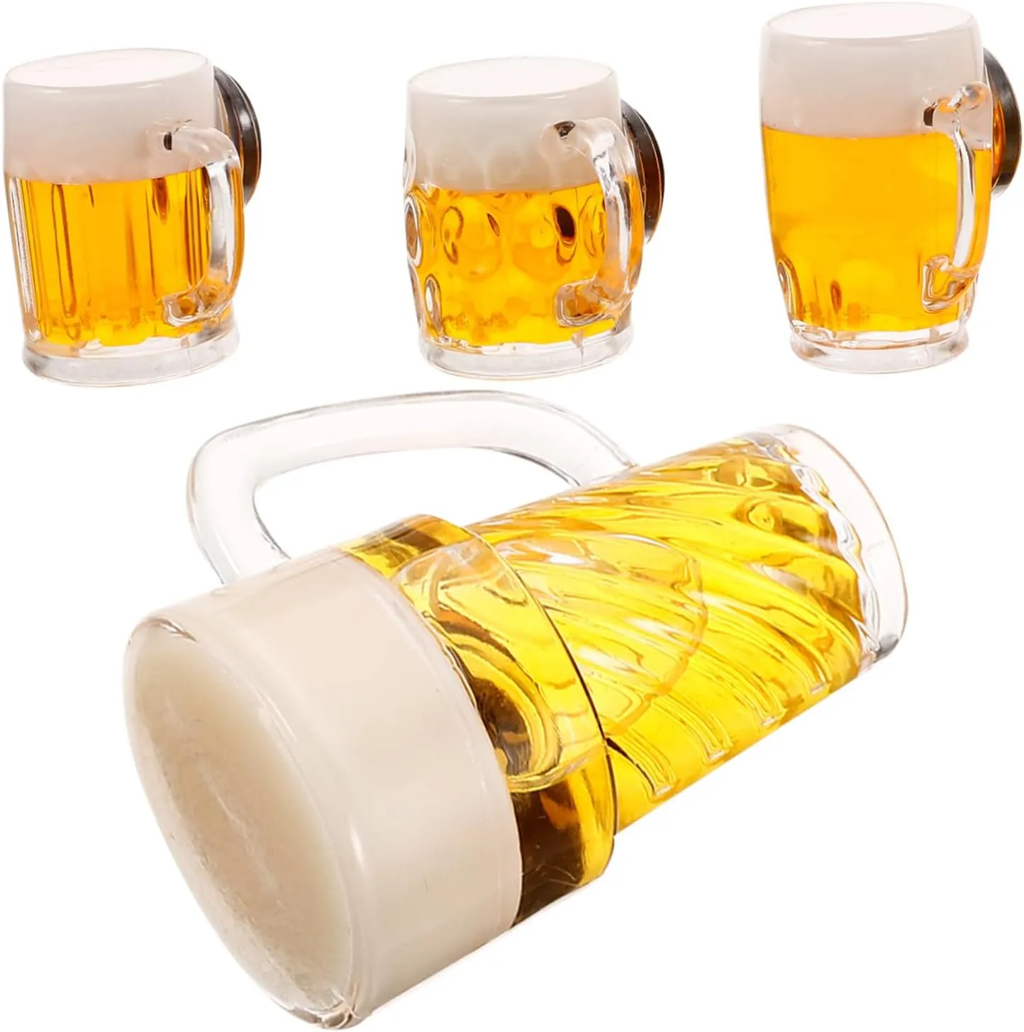 Cake Toppers and Home Desk Decor Cute Simulation Props for Father Day and Birthdays excess clean endless offend canoes Zerodeko 8pcs Miniature Beer Mugs Tiny Beer Cup Decorations for Dollhouse for 