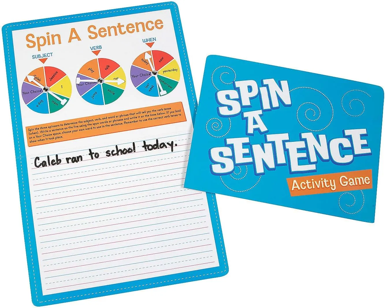 canoe commerce Dry Erase Educational Activities - 12 Pieces Fun Express 11" x 17" Spin a Sentence Folding 