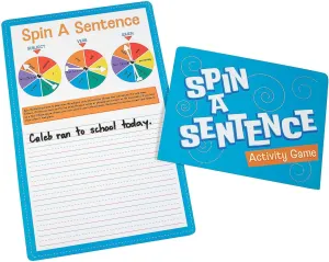 canoe commerce Dry Erase Educational Activities - 12 Pieces Fun Express 11" x 17" Spin a Sentence Folding 