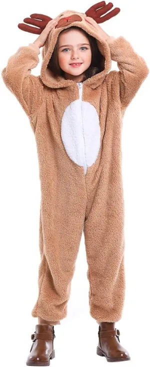 capacity ornament Costume Unisex Deer Animal Onesie Party Jumpsuit Seasons Christmas Costume Reindeer Child 