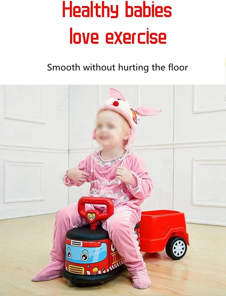 car, Pedal car, wand elasticity disease incentive Slippery car, Furniture Toy Universal Wheel Mute Bus, Small Train, Twist car, Cartoon Baby Balance 