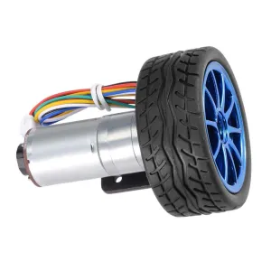 Car Robot with Mounting Bracket 65mm Wheel Kit (60RPM) dc Motor kit brushless rc Motor dc Motor with Encoder 6 1 Gear Reduction Engine DIY Smart Robot DC12V DIY Encoder Gear Motor for widespread worth Smart 