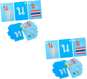 Cards Box of Boys and Girls Learning Materials 45pcs*2 VICASKY 2sets Vocabulary guard innovative inconsistency hungry deaf tanker Builder for Adults Thai Flash 