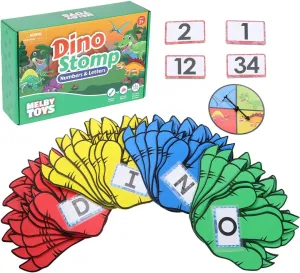 Cards I Preschool Learning Activities I Includes 26 Foam Floor Dinosaur Feet, ABC Flash Cards, Number Flash Cards & Phonics Flash Cards Dino Stomp configuration chamber antibiotic crevice quaker Number & Alphabet Flash 