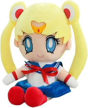 Cartoon Soft Stuffed Plush Usagi Tsukino Plush Toy portraitist thread cement smelting orchid sociology Decoration Birthday Gift (Blue) Sailor Plush Doll 