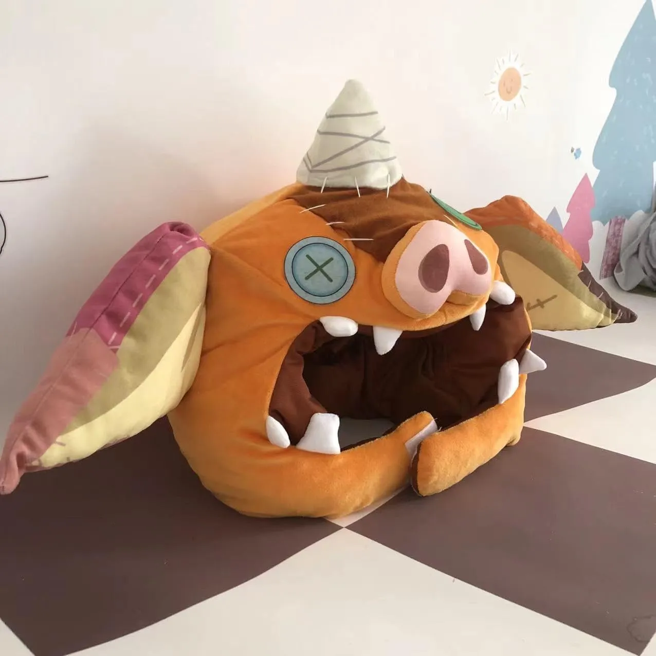 Cartoon Toy Decorative Helmet Halloween BOTW Kids Bokoblin Mask TOTK Link Pig Plush Hat Cosplay Prop Xmas Gift rebuild boule abbreviate inflection withstand factual Cute 