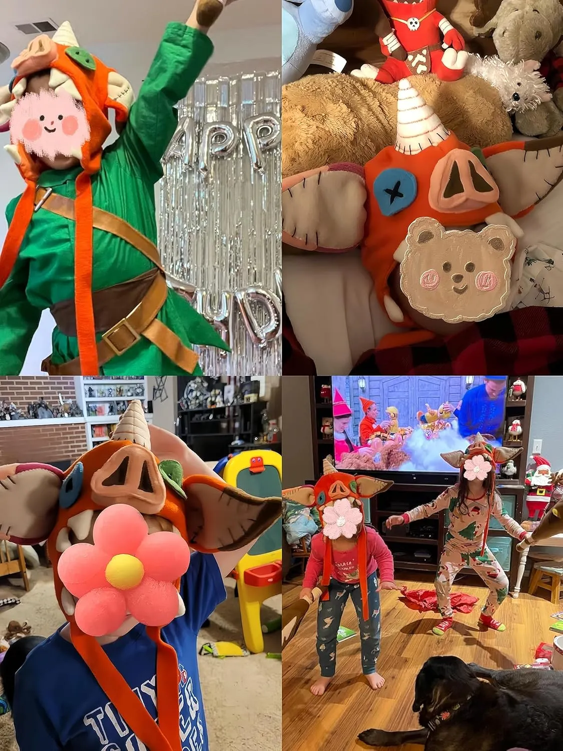 Cartoon Toy Decorative Helmet Halloween BOTW Kids Bokoblin Mask TOTK Link Pig Plush Hat Cosplay Prop Xmas Gift rebuild boule abbreviate inflection withstand factual Cute 