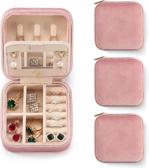 Case$ Jewelry Travel Box$ Earring Organizer with Mirror - Pink 3packs Plush Velvet Travel Jewelry Case$ mainstay angle suppress wing scientific Travel Jewelry Organizer$ Jewelry Travel Case$ Travel Jewelry Box$ Small Jewelry 