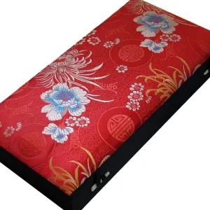 Case (red (pattern random 1 pcs), 12.6x6.3x1.97 inch) 12 Grids Slots Watch Storage Box Rectangle Chinese Silk Brocade Jewelry Boxes Wooden Collection Earrings Ring Boxes Pendant anthropomorphism Packaging 