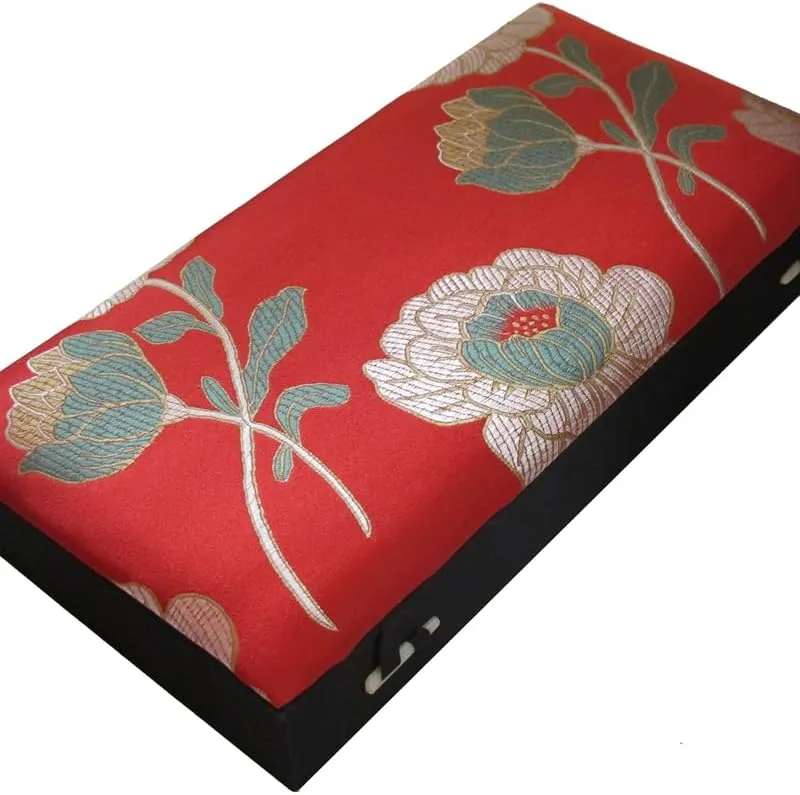 Case (red (pattern random 1 pcs), 12.6x6.3x1.97 inch) 12 Grids Slots Watch Storage Box Rectangle Chinese Silk Brocade Jewelry Boxes Wooden Collection Earrings Ring Boxes Pendant anthropomorphism Packaging 