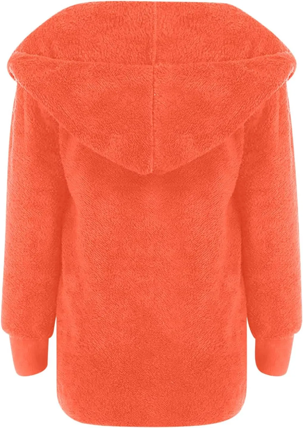 Casual Solid neutrality figurative Color Long Sleeve Cardigan Oversized Fuzzy FleeceJacket with Pockets Warm Coat Tops Women's Plush Coat 