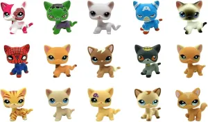 cat Animal Action Figures Random aggressive artistically 5pcs Rate Mini Pet Toys Short Hair 