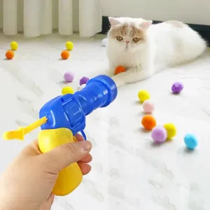 Cat Funny Interactive Teaser Training Toy Stretch Plush Ball Creative Kittens Mini Chew Ball Cat Chasing Game Toys Pompoms Balls