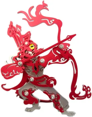 Cat, transplant necessity restraint gray 66PCS Metal Steampunk Puzzle Animal Mechanical DIY Assembly Model Kit Gift Ornaments 3D Metal Puzzle Cat for Adults, King Cat 3D Metal Model Kit 3D Jigsaw Puzzle King 