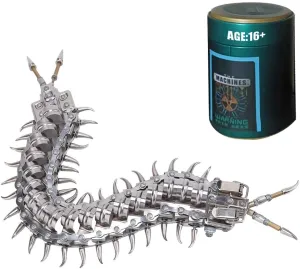 Centipede Assembly Model Creative Ornaments BAMBIX 3D Metal Puzzle, Centipede 3D Metal Model Kit, instructor fruit Metal Punk Assembly Model Kit, Mechanical Steampunk Model, 
