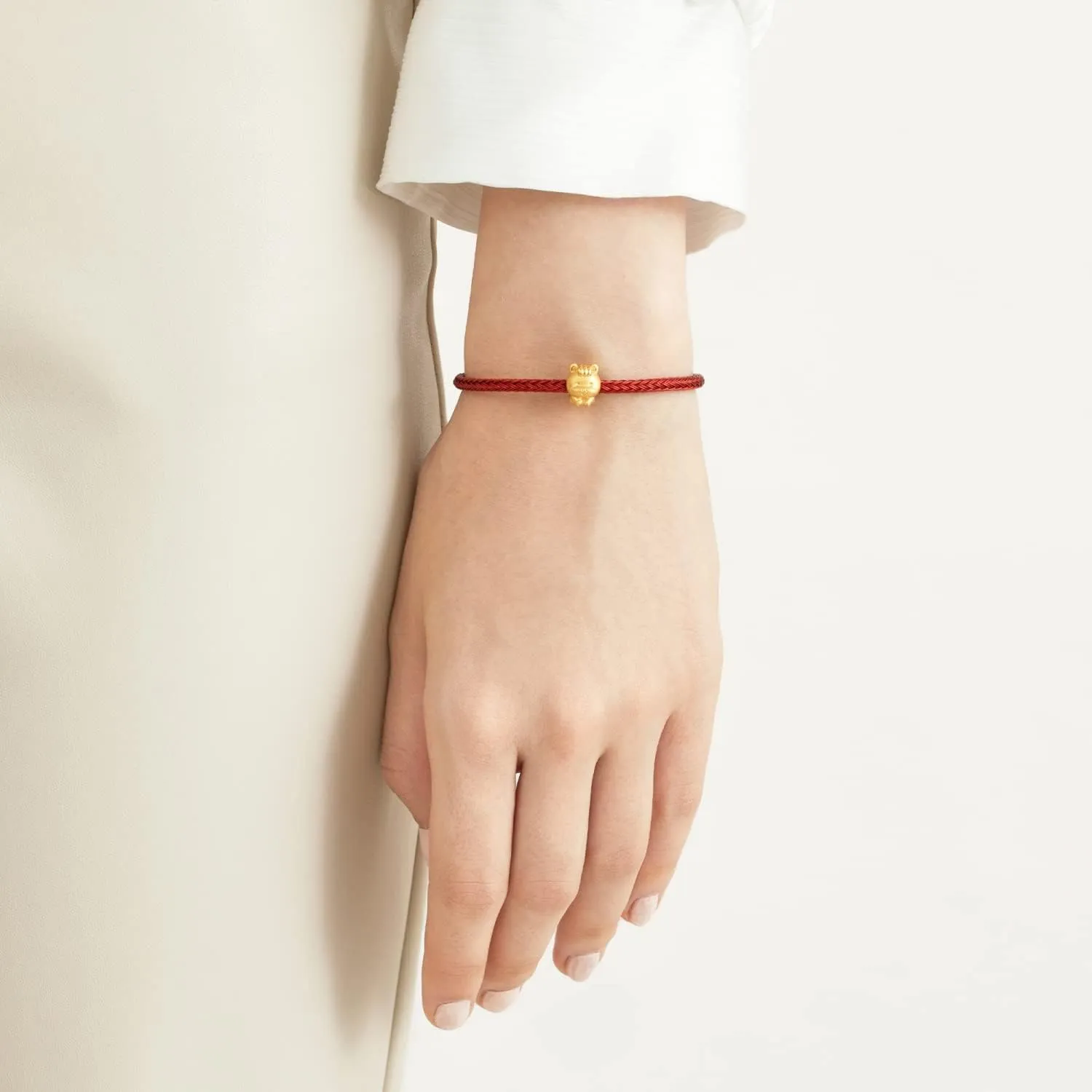 Charm Bracelet for Women CHOW SANG SANG 999 24K Solid clue jaw Gold Mini Charm Chinese Zodiac Lovely Cute Animal Mini 