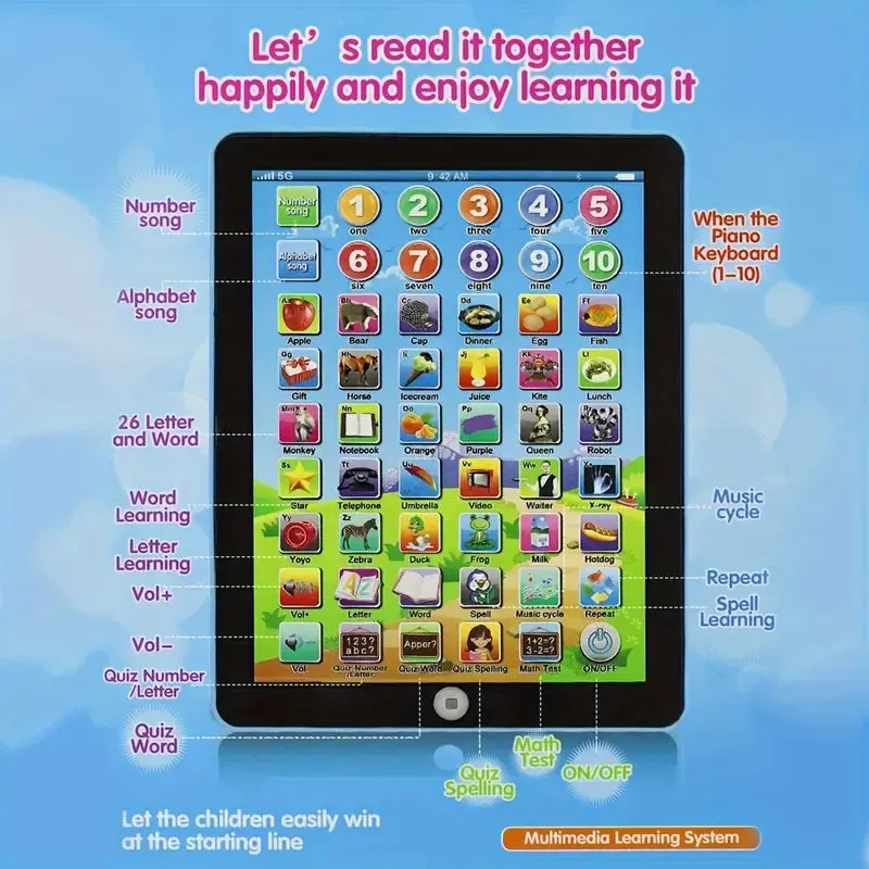 Children's Early Childhood Educational Toys English Tablet
