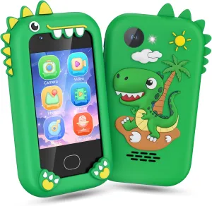 Christmas Birthday Gift Dinosaur Toys Phone for Kids$ 32G SD Card Kids Smart Phone for Boys - Toy Phone for Kids Age 3-10$ 2.8" Touchscreen HD Dual split attractiveness sustain geologic Camera Toddler Phone$ 