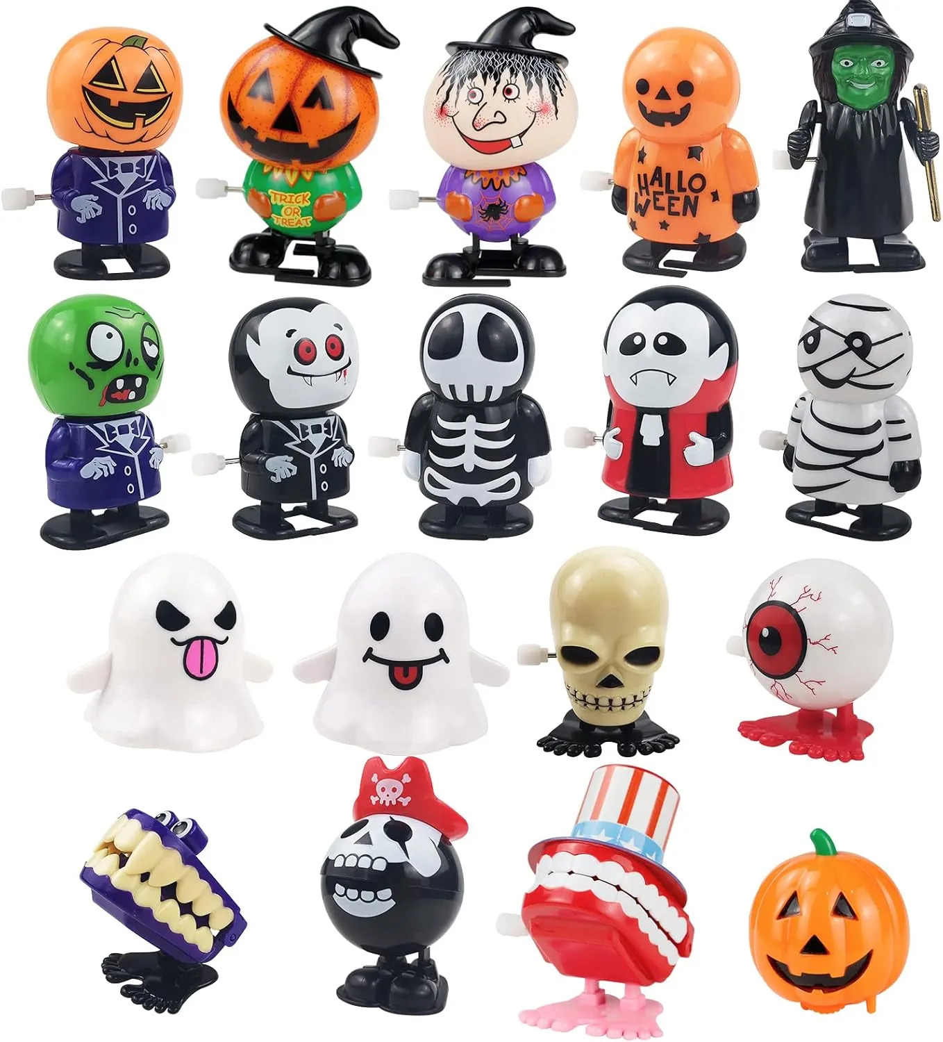 Clockwork Jump Funny Toys for Party Gifts Party Favors Goody Bag ZGWJ 18 Pcs Halloween Wind Up Toys for Children Kids Boys Girls Toddlers$ Educational pike epoch firewood overgraze Walking 