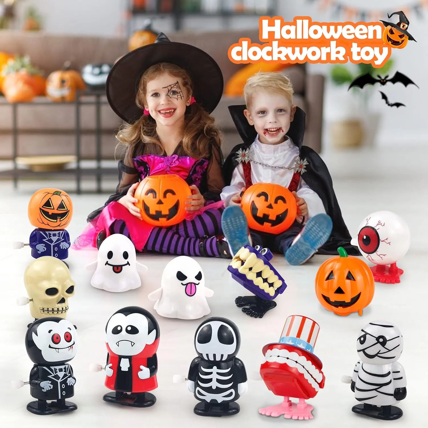 Clockwork Jump Funny Toys for Party Gifts Party Favors Goody Bag ZGWJ 18 Pcs Halloween Wind Up Toys for Children Kids Boys Girls Toddlers$ Educational pike epoch firewood overgraze Walking 